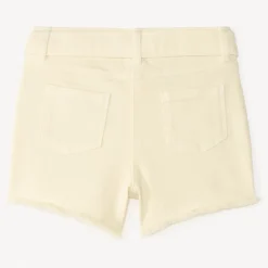 Short en jean avec détails brodés et ceinture à nouer pour fille