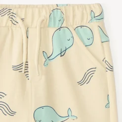 Short en maille imprimé baleine pour bébé garçon