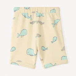 Short en maille imprimé baleine pour bébé garçon