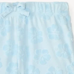 Short en maille éponge avec motifs fantaisie en relief pour bébé fille