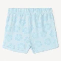 Short en maille éponge avec motifs fantaisie en relief pour bébé fille
