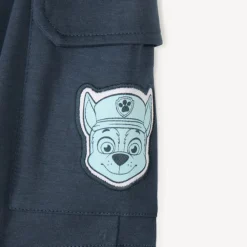 Short en maille style cargo badge Chase de la Pat'Patrouille pour garçon