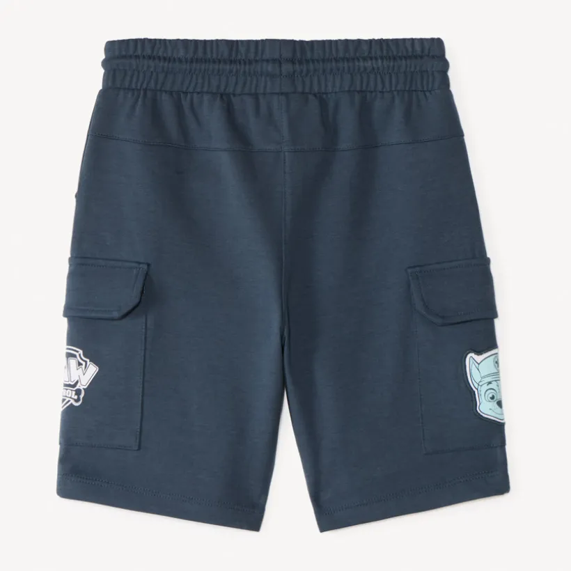 Short en maille style cargo badge Chase de la Pat'Patrouille pour garçon