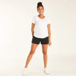 Short en molleton de grossesse avec bandeau haut uni
