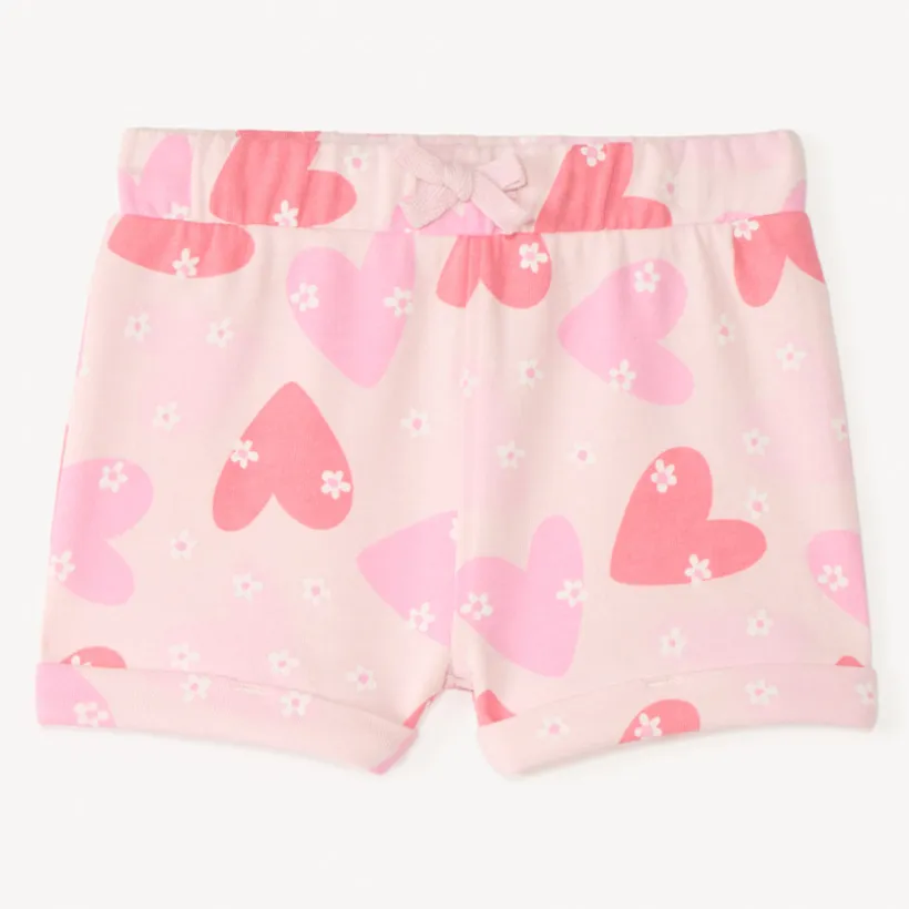Short en molleton imprimé fantaisie pour bébé fille