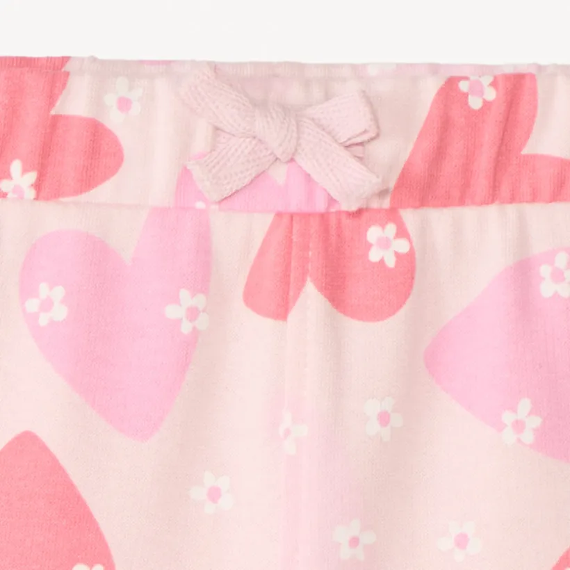 Short en molleton imprimé fantaisie pour bébé fille