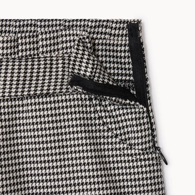 Short en pied de poule pour fille