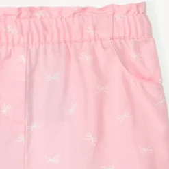 Short en sergé imprimé fantaisie pour bébé fille