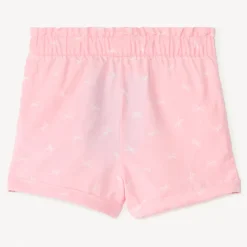 Short en sergé imprimé fantaisie pour bébé fille