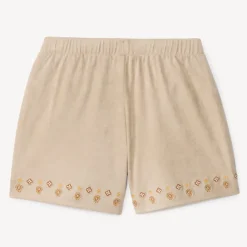 Short en suédine à broderie paisley pour fille