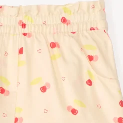 Short en tissu imprimé fantaisie pour fille