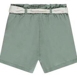 Short en toile avec ceinture à nouer pour bébé fille