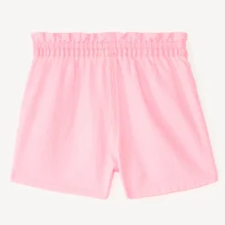 Short en toile coloris uni pour fille