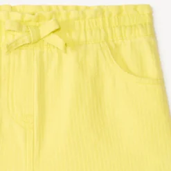 Short en toile coloris uni pour bébé fille