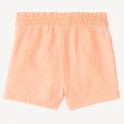 Short en toile coloris uni pour bébé fille
