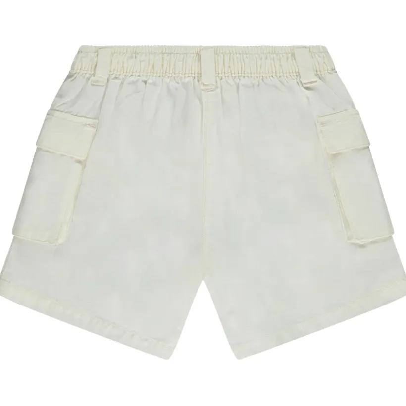 Short en toile à poches et taille élastiquée pour fille