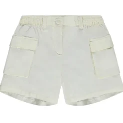 Short en toile à poches et taille élastiquée pour fille