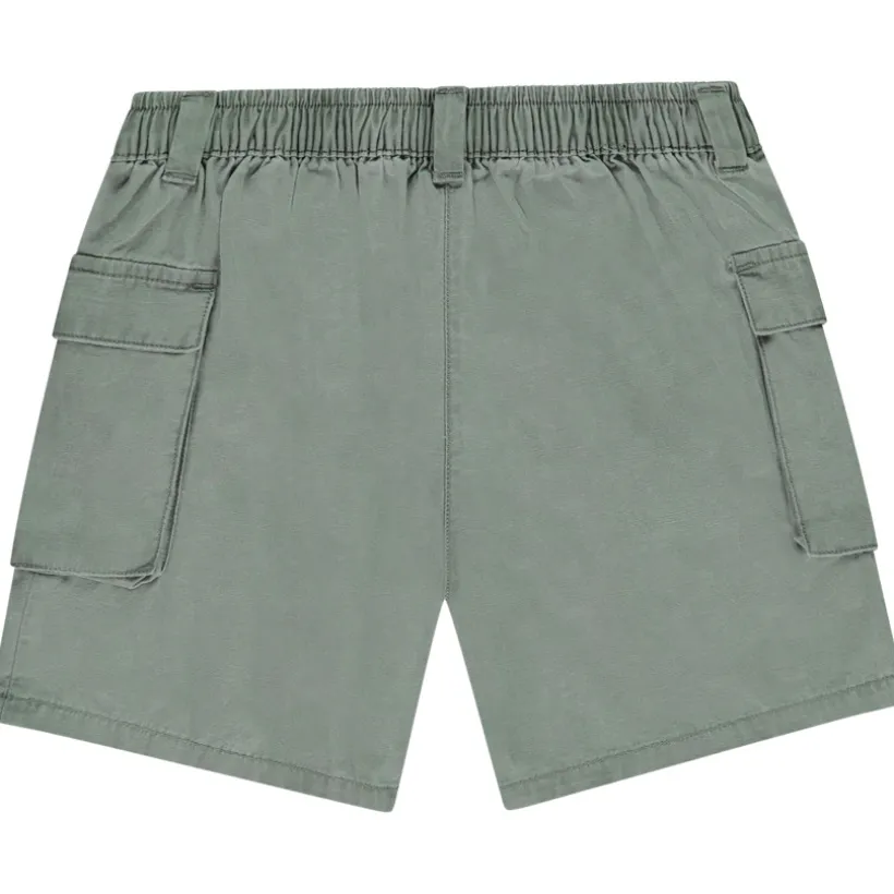 Short en toile à poches et taille élastiquée pour fille