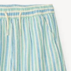 Short en toile à rayures pour garçon