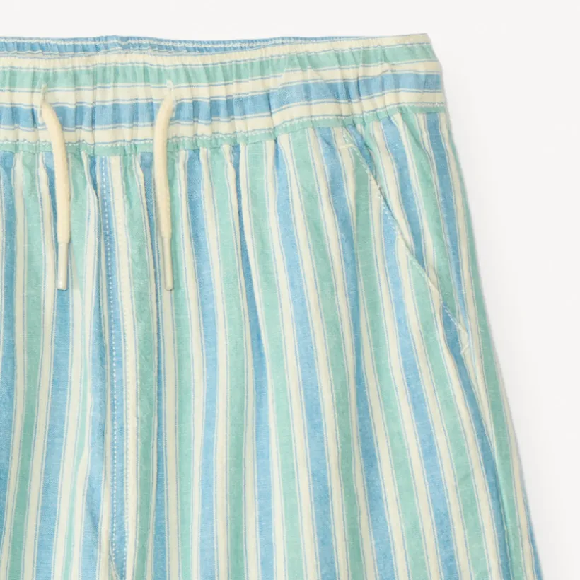 Short en toile à rayures pour garçon