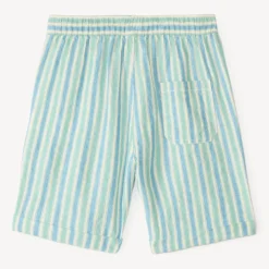 Short en toile à rayures pour garçon
