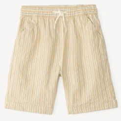 Short en toile à rayures pour garçon