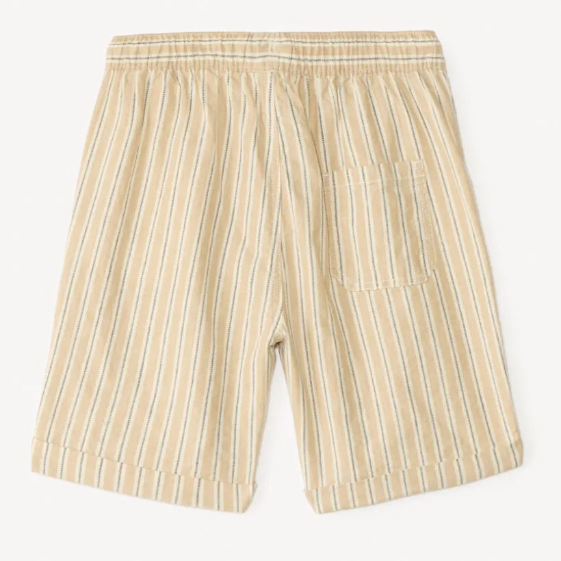 Short en toile à rayures pour garçon