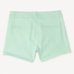 Short en twill uni effet pince pour fille
