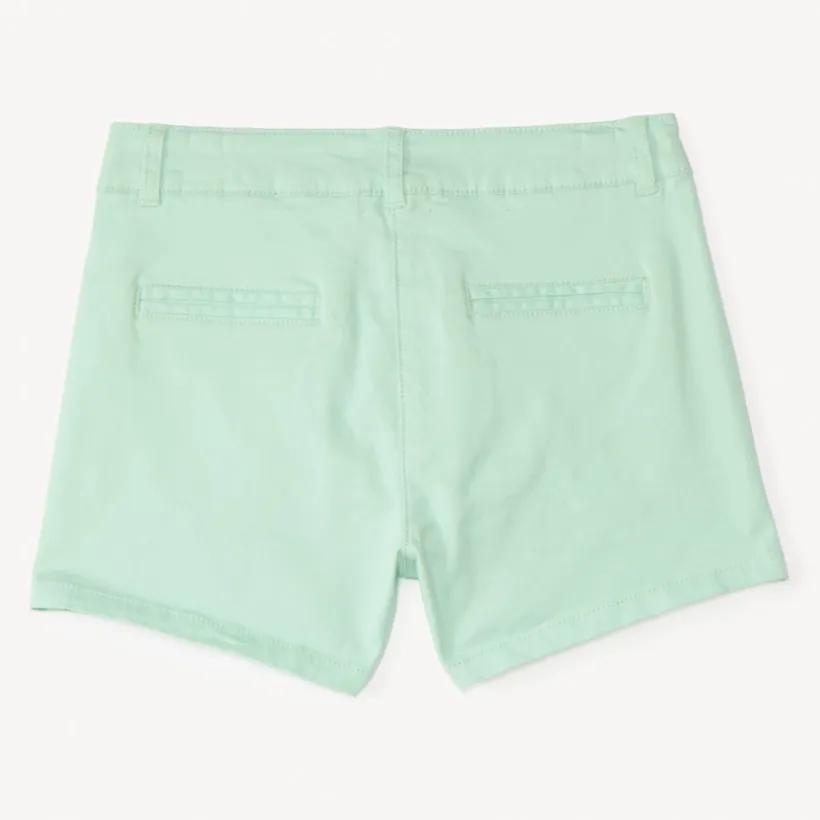 Short en twill uni effet pince pour fille