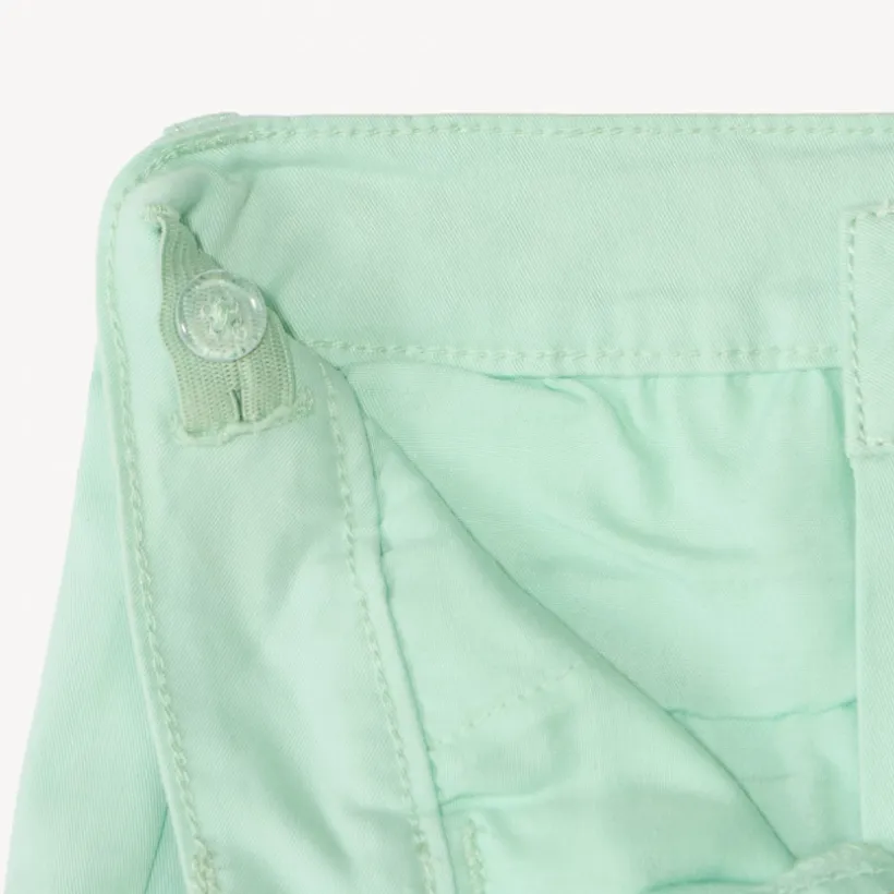 Short en twill uni effet pince pour fille