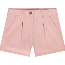 Short en twill uni effet pince pour fille