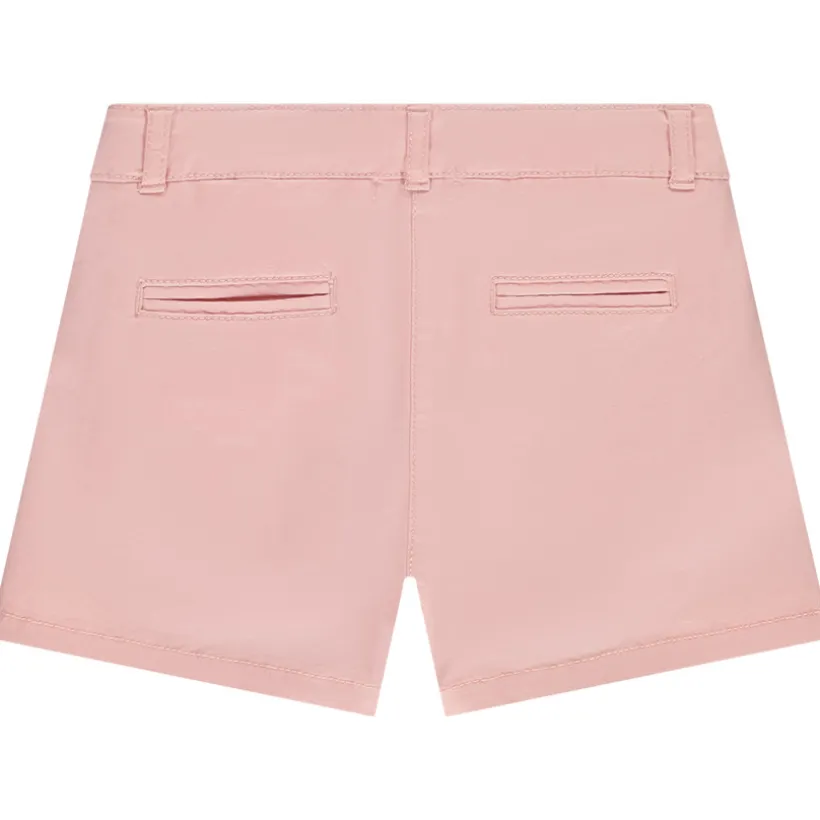 Short en twill uni effet pince pour fille