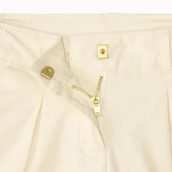 Short en twill uni effet pince pour fille