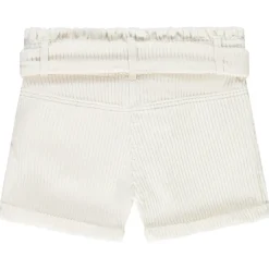 Short en velours côtelé avec ceinture à nouer pour fille