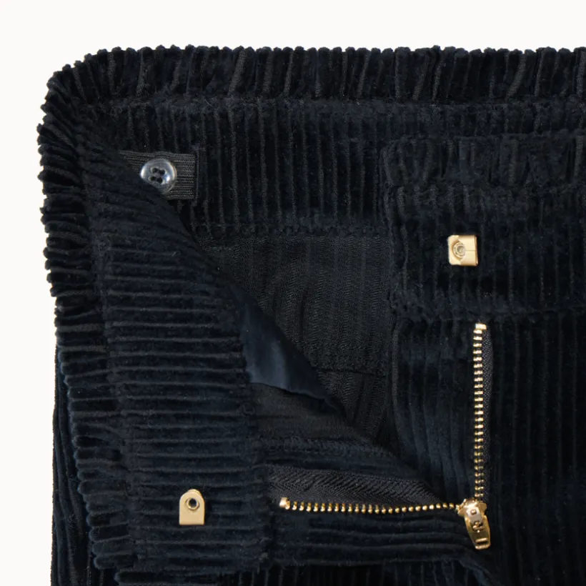 Short en velours côtelé + ceinture à nouer pour fille