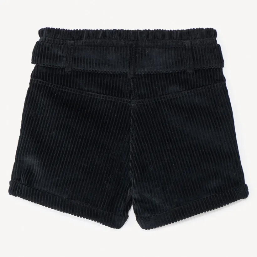 Short en velours côtelé + ceinture à nouer pour fille