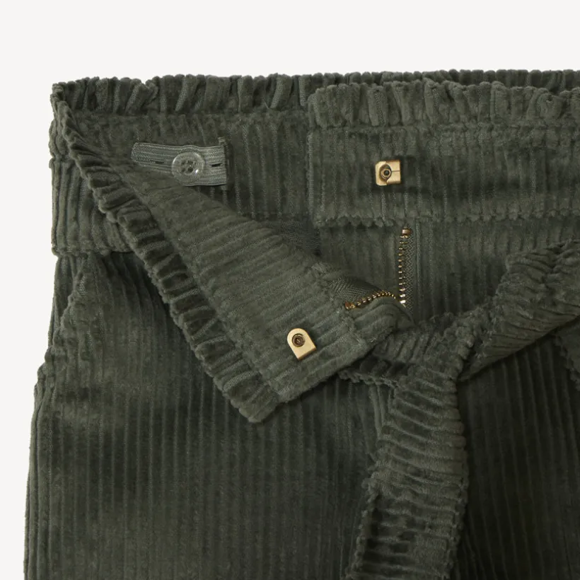 Short en velours côtelé + ceinture à nouer pour fille