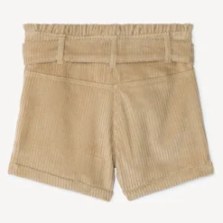 Short en velours côtelé + ceinture à nouer pour fille