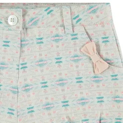 Short à motifs jacquard all-over et noeuds