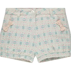 Short à motifs jacquard all-over et noeuds