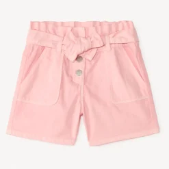 Short paperbag en denim pour fille