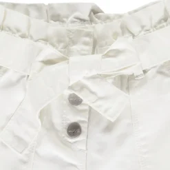 Short paperbag en twill avec ceinture à nouer pour fille