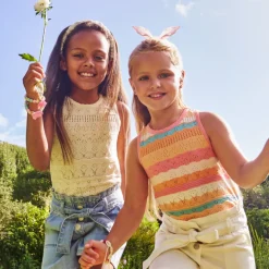 Short paperbag en twill avec ceinture à nouer pour fille