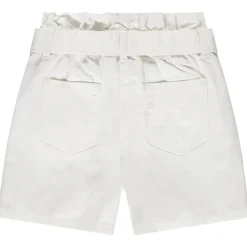 Short paperbag en twill avec ceinture à nouer pour fille