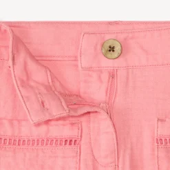 Short à poches en double gaze de coton pour fille