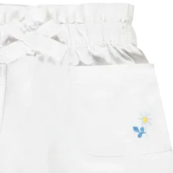 Short à poches en popeline unie pour bébé fille