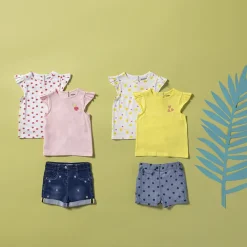 Short à rayures et pois all-over
