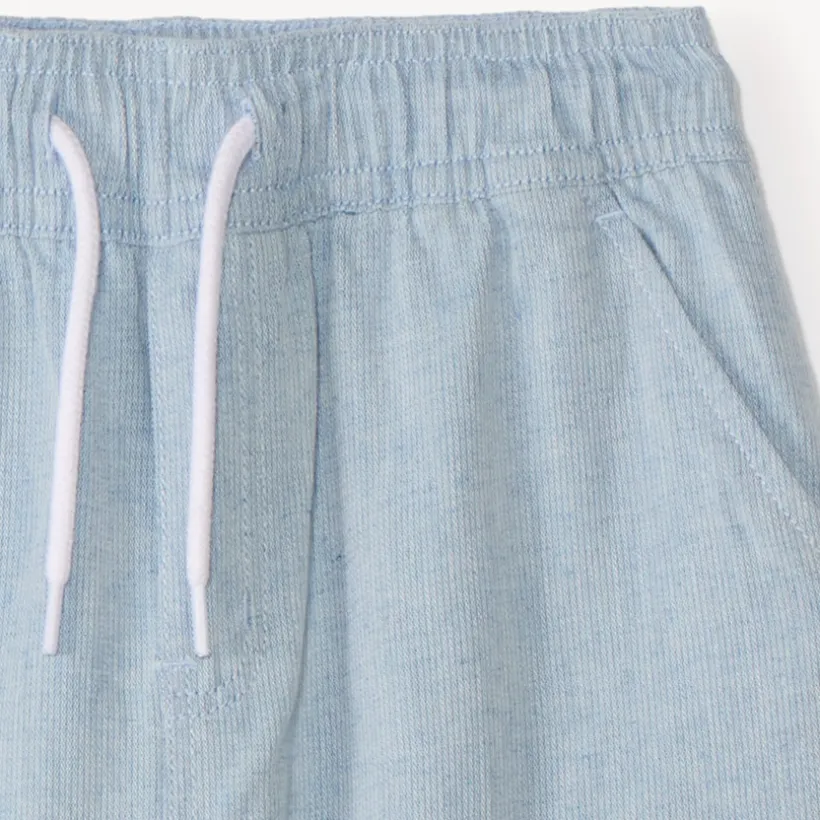 Short style cargo en toile unie pour garçon