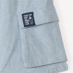 Short style cargo en toile unie pour garçon