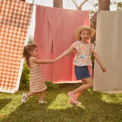 Short texturé uni pour fille